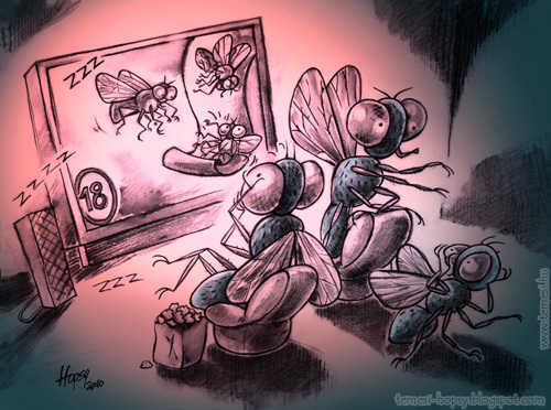 Horror By hopsy | Media & Culture Cartoon | TOONPOOL