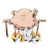 Cartoon: Food Money Pig (small) by hopsy tagged money,pig,spit,fire,ink,traditional,drawing,cartoon,illustration