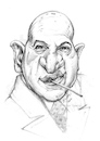 Cartoon: Telly Savalas (small) by hopsy tagged telly,savalas,kojak,caricature,art,cartoon,drawing