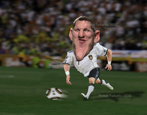 Cartoon: Schweinsteiger (medium) by princepaikattu tagged schweinsteiger,soccer,caricatures,cartoon,famous,people