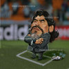 Cartoon: Diego Maradona Argentinian coach (small) by princepaikattu tagged caricature maradona diego argentinian soccer foot ball cartoon