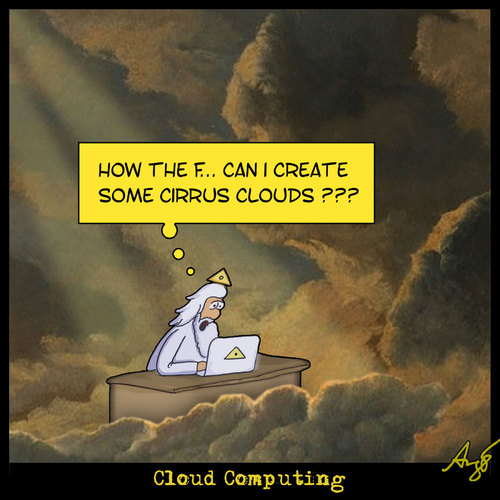Cloud Computing By Anjo | Media & Culture Cartoon | TOONPOOL