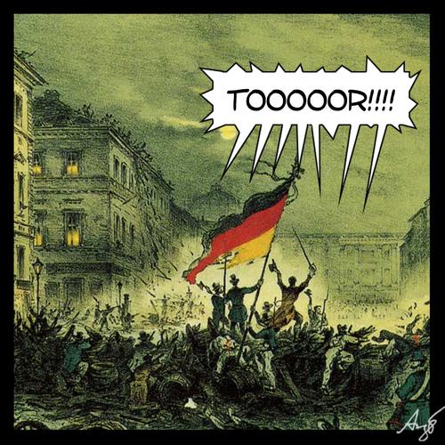 Cartoon: Public Viewing (medium) by Anjo tagged weltmeisterschaft,fussball,viewing,public,1848,tooor,tor