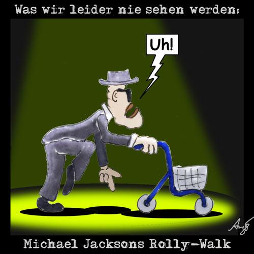 Cartoon: Was wir leider nie sehen werden (medium) by Anjo tagged michael,jackson,moonwalk,rolli,alter