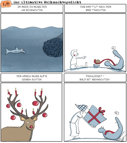 Cartoon: Weihnachtsgedicht (medium) by Anjo tagged weihnachten,hai,hirsch,kind,frau,kermle,kleiner,kapitalismus,gedicht,weihnachten,hai,hirsch,kind,frau,kermle,kleiner,kapitalismus,gedicht