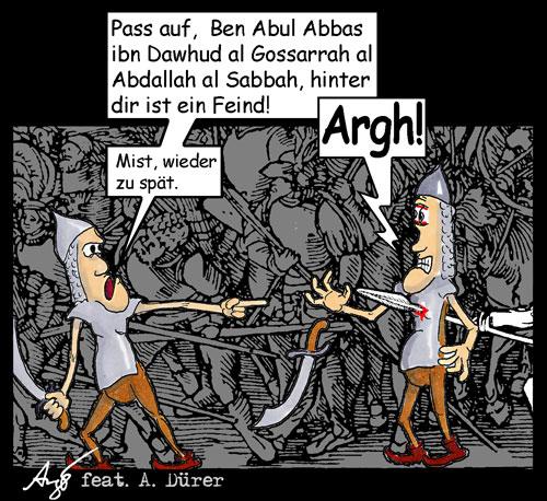 Cartoon: zu lange namen (medium) by Anjo tagged namen,dürer,art