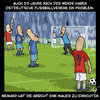 Cartoon: Niemand hat die Absicht... (small) by Anjo tagged mauer fussball ddr wende errichten november vereinigung trennung mauerbau wiedervereinigung