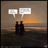 Cartoon: Rot? (small) by Anjo tagged rot,gelb,klar,karte,fussball,wm,caspar,david,friedrich,diskussion