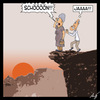 Cartoon: Schöne Aussicht (small) by Anjo tagged aussicht,ehe,mord,sonnenuntergang