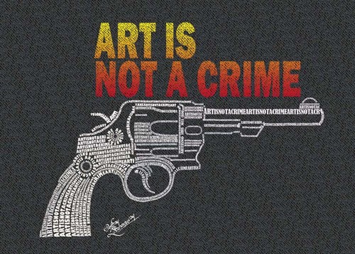 Cartoon: ART IS NOT A CRIME (medium) by indika dissanayake tagged sri,lanka,cartoon