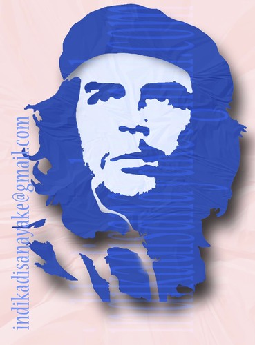 Cartoon: che guevara stencil (medium) by indika dissanayake tagged che,guevara