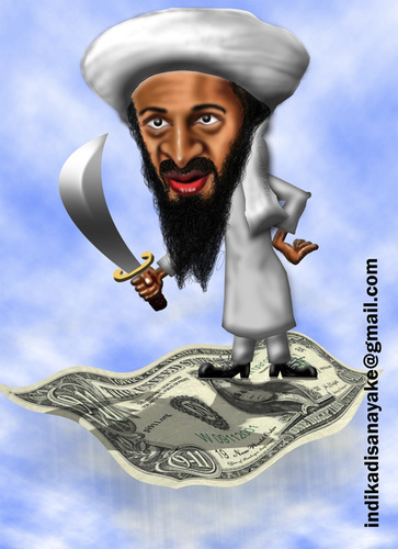 Cartoon: osama bin ladan (medium) by indika dissanayake tagged osama,bin,ladan