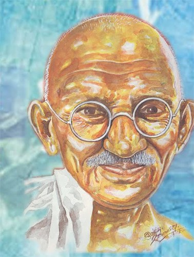 Cartoon: mahatma gandhi (medium) by indika dissanayake tagged mahatma,gandhi