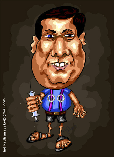 Cartoon: once upon a time health minister (medium) by indika dissanayake tagged nimal,siripala,de,silva