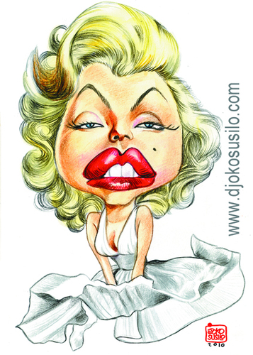 Cartoon: Marylin Monroe (medium) by Djoko Susilo tagged marylin,monroe,caricature