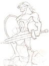 Cartoon: Achilles 2 (small) by agiov tagged achilles greek mythology