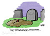 Cartoon: The Typographers Nightmare (small) by Belzebub tagged typography,fonts,font,typographer,grave,gravestone,tomb,tombstone,comic,sans