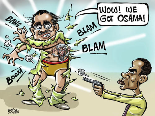 Osama killed in Pakistan By Satish Acharya | Politics Cartoon | TOONPOOL