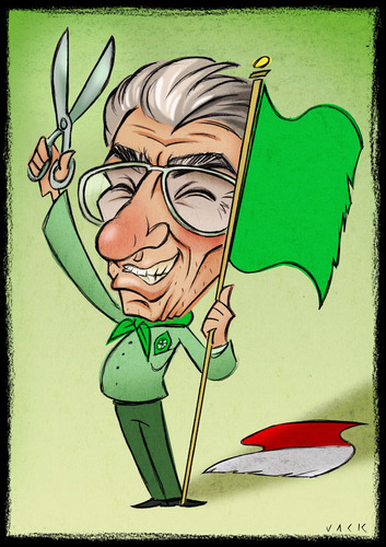 Cartoon: bossi (medium) by Giacomo tagged umberto,bossi,policy,italy,lega,padania,division,giacomo,cardelli,jack,lombrio