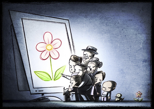 Cartoon: Real Tv (medium) by Giacomo tagged reality,tv,truth,normality,media,internet,flower,family,philosophy,realität,wahrheit,normalität,blume,familie,philosophie,giacomo,cardelli,lombrio,jack