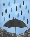 Cartoon: loi contre le port du voile (small) by No tagged magritte loi voile burqa