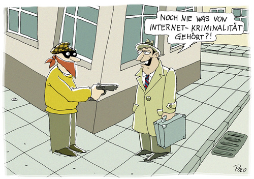 Cartoon: Internet-Kriminalität (medium) by POLO tagged internet,kriminalität,überfall,internet,kriminalität,überfall