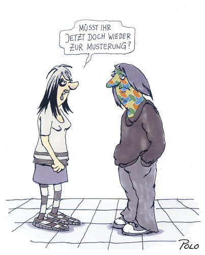 Cartoon: Musterung (medium) by POLO tagged musterung,wehrpflicht,musterung,wehrpflicht,militär,bundeswehr