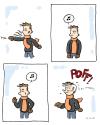 Cartoon: Comeback ... (small) by gallion tagged gallion,comicstrip,tagebuch,menschen,schneeball,schnee,winter