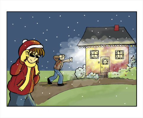Cartoon: auch das noch - geblendet (medium) by jodyclaire tagged sonnenbrille,strom,licht,advent