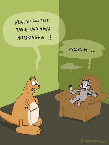 Cartoon: mitbringen (medium) by Frank Zimmermann tagged mitbringen,armchair,cartoon,drugs,nick,ronnie,settle,sessel,tüte,waschbär,drogen,marihuana