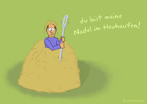 Cartoon: Nadel im Heuhaufen (medium) by Frank Zimmermann tagged heuhaufen,im,nadel,mann,illustration,haufen,stack,haystack,in,needle,man,fcartoons