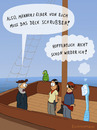 Cartoon: Deck schrubben (small) by Frank Zimmermann tagged deck schrubben fcartoons aloft captain pirate ship toothbrush kapitän papagei pirat schiff zahnbürste