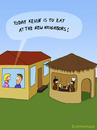 Cartoon: DINNER (small) by Frank Zimmermann tagged dinner cannibals kannibale topf essen haus hood