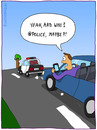 Cartoon: FOLLOW ME (small) by Frank Zimmermann tagged follow me twitter iphone car police street cartoon tree