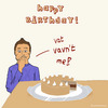 Cartoon: Happy Birthday! (small) by Frank Zimmermann tagged happy birthday tart cake eat oops boy kid fcartoons