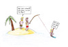 Cartoon: Meerjungfrau (small) by Frank Zimmermann tagged meerjungfrau,mermaid,insel,einsam,männer,frau,man,woman,island,palm,palme,ocean