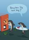 Cartoon: Pfandautomat (small) by Frank Zimmermann tagged anstellen fcartoons hai pfand shark pfandautomat schlange stehen surfbrett payback surfer surfing