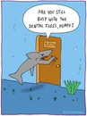 Cartoon: SHARKS BATH (small) by Frank Zimmermann tagged shark bath bathroom ocean sea dental