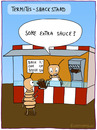 Cartoon: SNACK STAND (small) by Frank Zimmermann tagged snack,stand,insect,termite,wood,oak,diner,takeaway,sauce