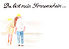 Cartoon: Sonnenschein (small) by Frank Zimmermann tagged sonnenschein liebe pärchen mann frau sonne sonnenuntergang hand spazieren cartoon aquarell hose