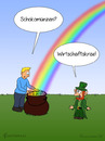 Cartoon: TOPF VOLL GOLD (small) by Frank Zimmermann tagged topf,gold,schokolade,kobold,regenbogen