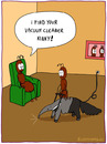 Cartoon: VACUUM CLEANER (small) by Frank Zimmermann tagged vacuum ant anteater ameise ameisenbär sessel staubsauger saugen pervers bild schalter