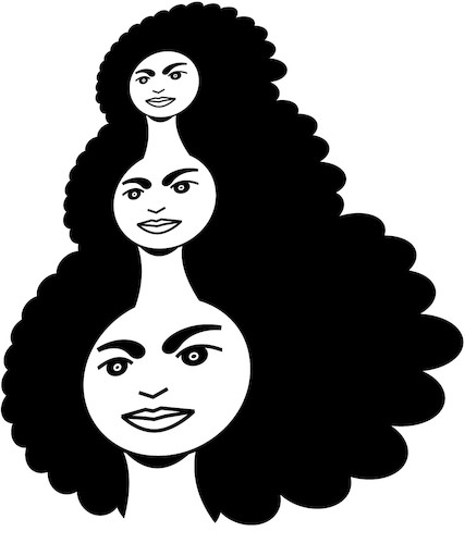 Cartoon: Cathy Big 3 Head (medium) by sam seen tagged head