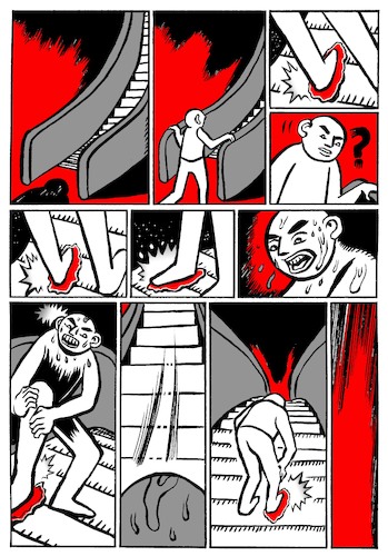 Cartoon: Escalator (medium) by sam seen tagged sam,seen