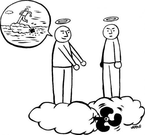 Cartoon: KAFKA ANGELSeries (medium) by sam seen tagged kafka,angelseries