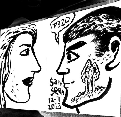 Cartoon: Man Woman (medium) by sam seen tagged man,woman