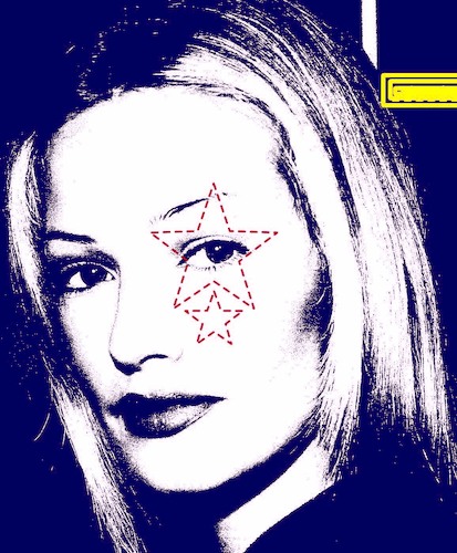 Cartoon: star lady by Sam Seen (medium) by sam seen tagged star,lady