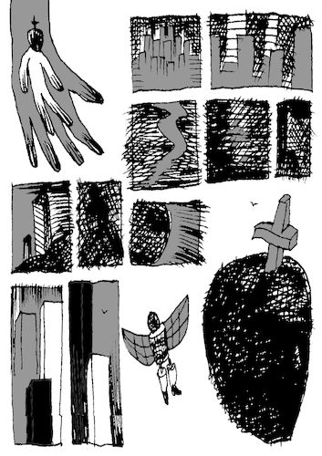 Cartoon: Walking on Broken Glass 7-10page (medium) by sam seen tagged sam,seen,michael,jackson