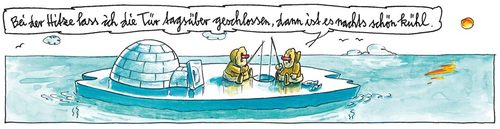 Cartoon: Kaeptn Iglo (medium) by OL tagged klima,klimawandel,eis,scholle,hitze,kalt