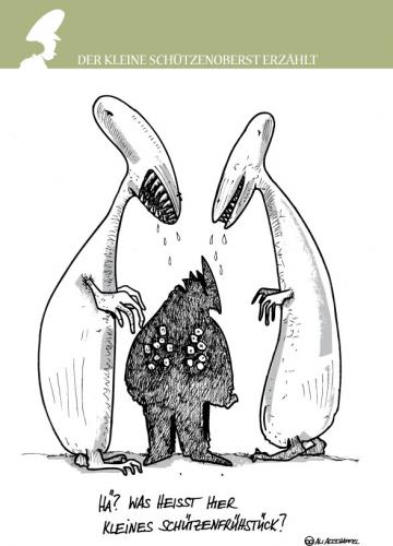 Cartoon: Der kleine Schützenoberst (medium) by ali tagged schützen,aliens